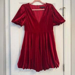 Elegant Red Velvet Dress (The Vintage Shop)